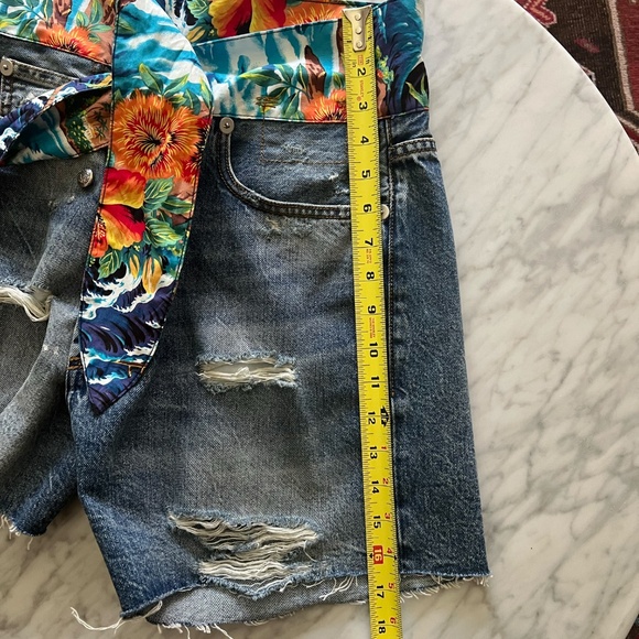 R13 NWT Jasper Tie-Waist Crossover 90's Aesthetic Jean Shorts Size 25 - Picture 8 of 10